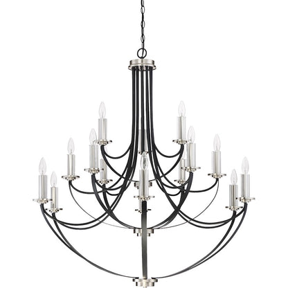Quoizel Alana 15 Light Chandelier, Mystic Black