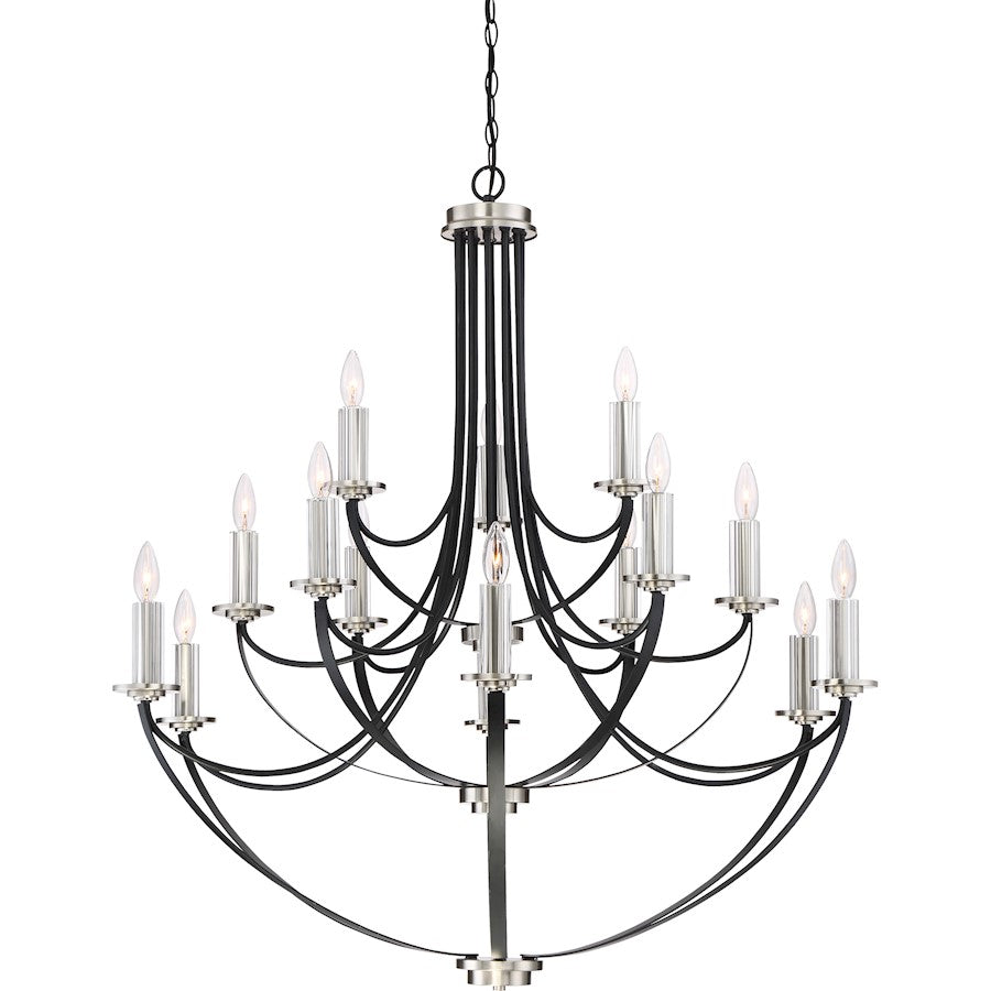 Quoizel Alana 15 Light Chandelier, Mystic Black