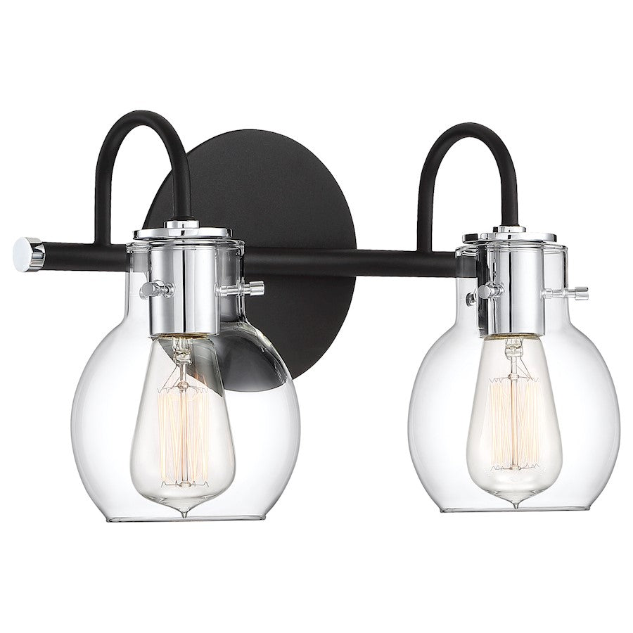 2 Bathroom Vanity Light, Black