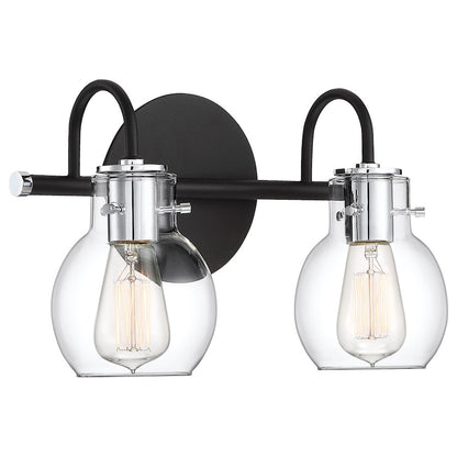 2 Bathroom Vanity Light, Black