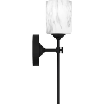 1 Light Bathroom Vanity Light, Matte Black