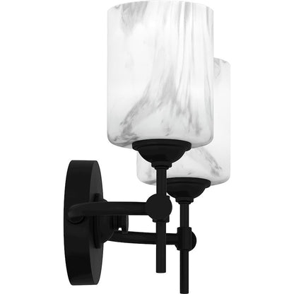 2 Light Bathroom Vanity Light, Matte Black