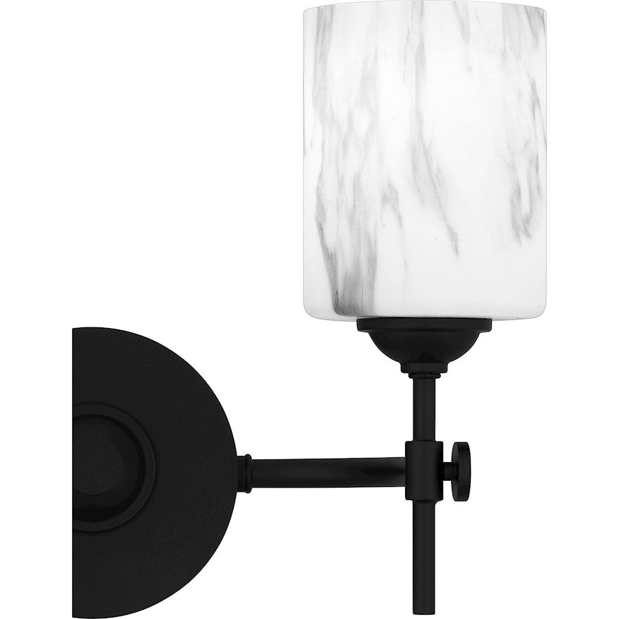 2 Light Bathroom Vanity Light, Matte Black