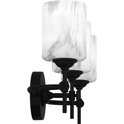 3 Light Bathroom Vanity Light, Matte Black