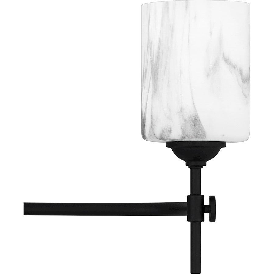 3 Light Bathroom Vanity Light, Matte Black