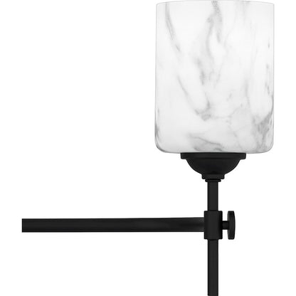 4 Light Bathroom Vanity Light, Matte Black