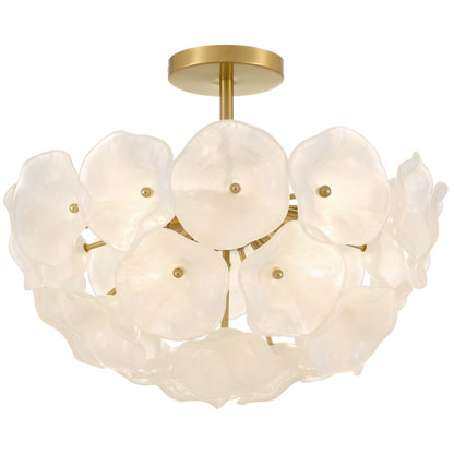 Quoizel Audrey 4-Lt Brushed Gold Semi-Flush Mount, Brushed Gold - AUD1718BRG
