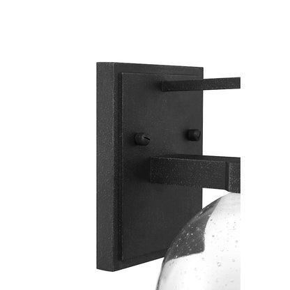 Quoizel Barre 12.25" 1 Light Outdoor Wall Lantern, Grey Ash/Seeded