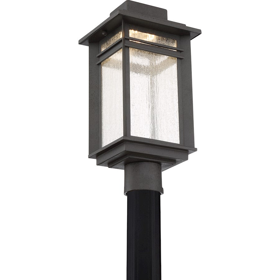 Quoizel Beacon Outdoor Post Lantern, Stone Black