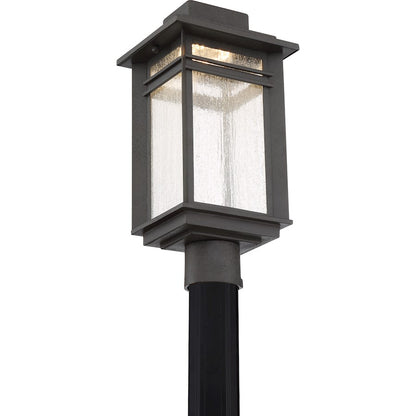 Quoizel Beacon Outdoor Post Lantern, Stone Black
