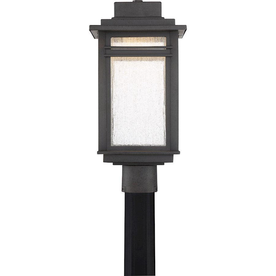 Quoizel Beacon Outdoor Post Lantern, Stone Black