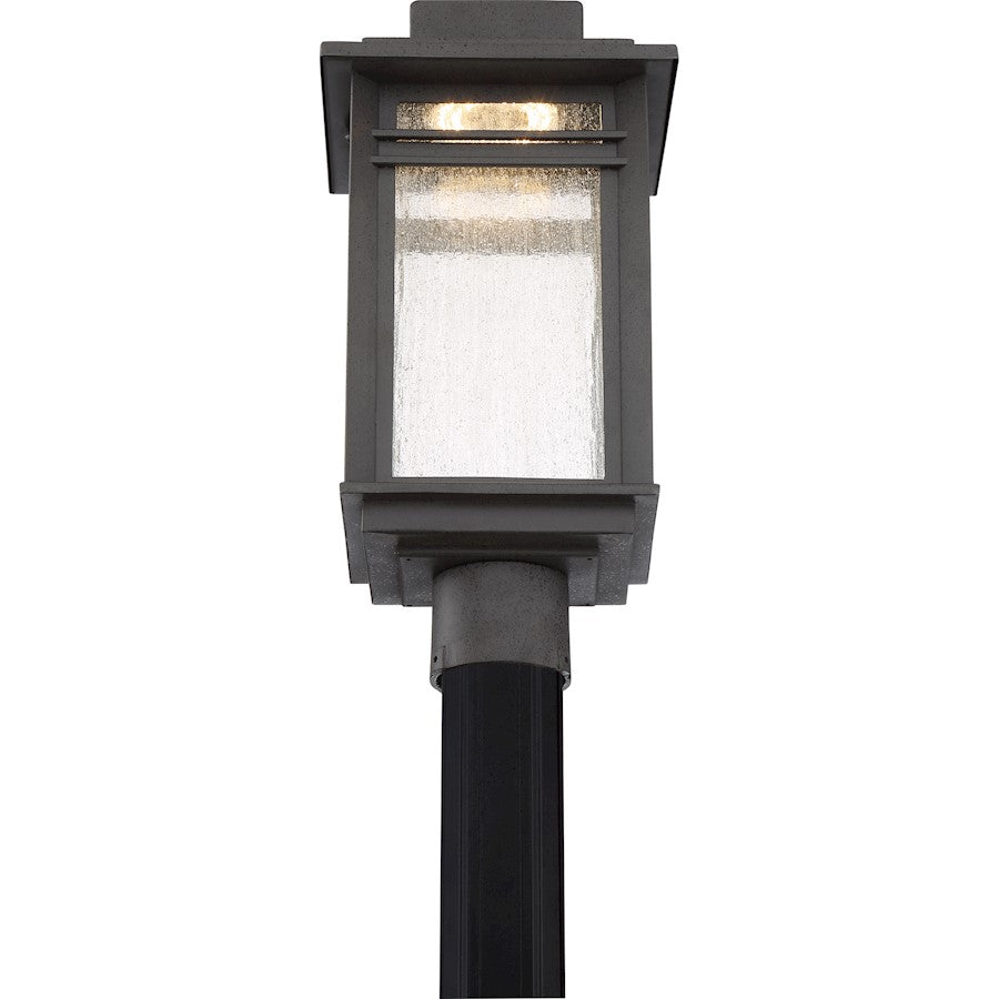 Quoizel Beacon Outdoor Post Lantern, Stone Black
