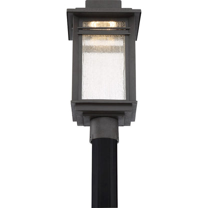 Quoizel Beacon Outdoor Post Lantern, Stone Black