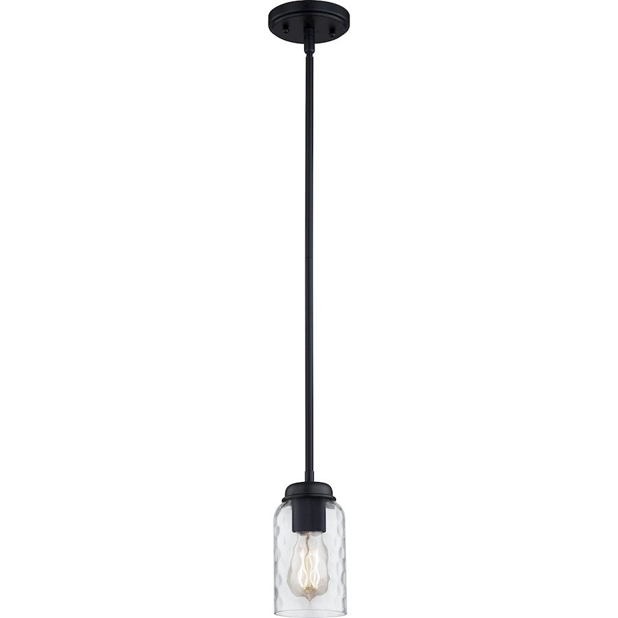 1 Light Mini Pendant, Matte Black