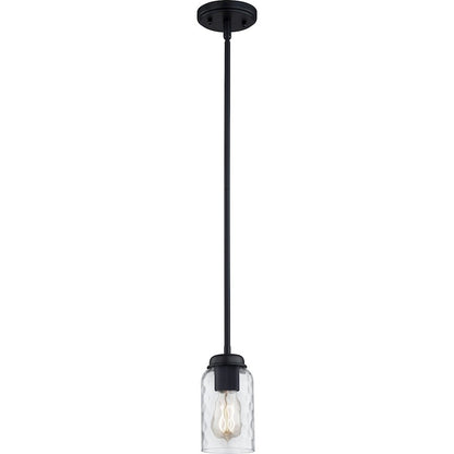 1 Light Mini Pendant, Matte Black