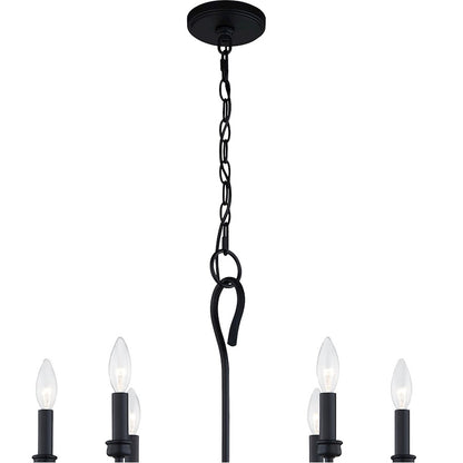 Quoizel Blanche Chandelier, Matte Black