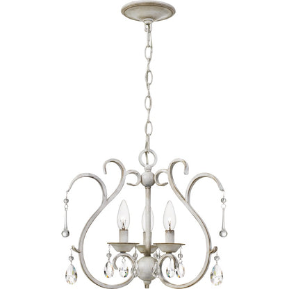 Quoizel Blanca 3 Light Pendant, Antique White