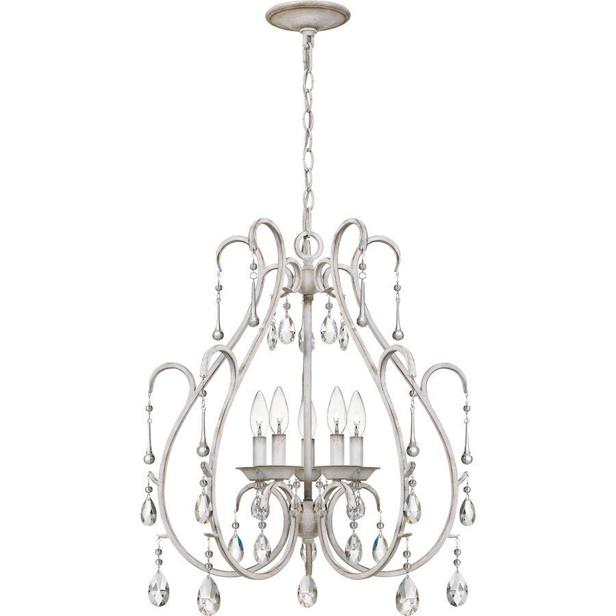 Quoizel Blanca 5 Light Chandelier, Antique White