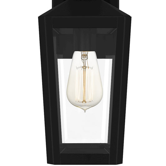 Quoizel Blomfield 1 Light Outdoor Lantern, Matte Black/Beveled