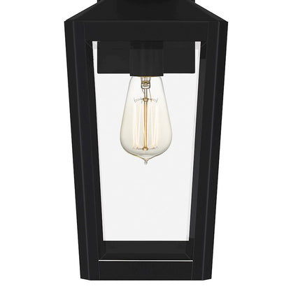 Quoizel Blomfield 1 Light Outdoor Lantern, Matte Black/Beveled