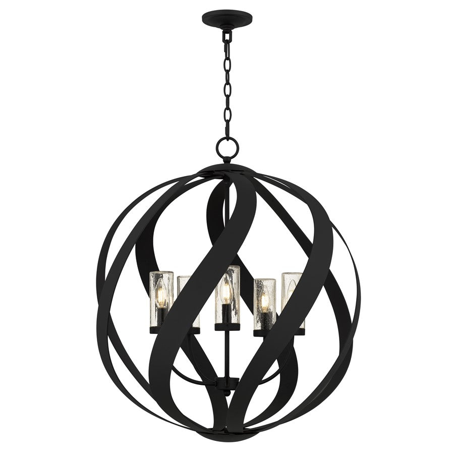 Quoizel Blacksmith 5-Lt Earth Black Pendant, Earth Black - BMS2826EK