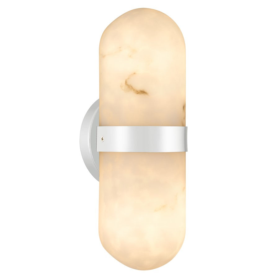 Quoizel Bree 2-Lt Polished Chrome Wall Sconce, Polished Chrome - BREE8704C