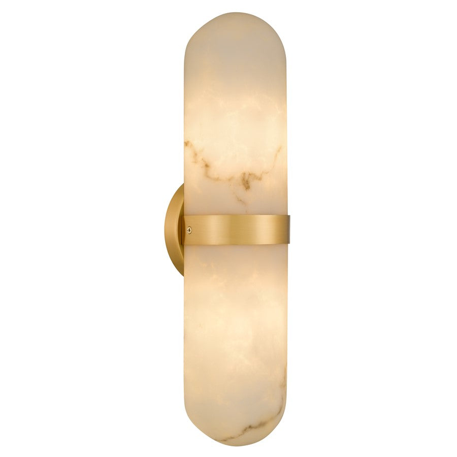 Quoizel Bree 2-Lt Brushed Gold Wall Sconce, Brushed Gold - BREE8804BRG