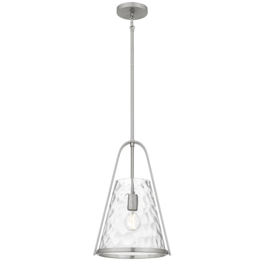 Quoizel Briley 1-Lt Brushed Nickel Mini Pendant, Brushed Nickel - BRIL1511BN