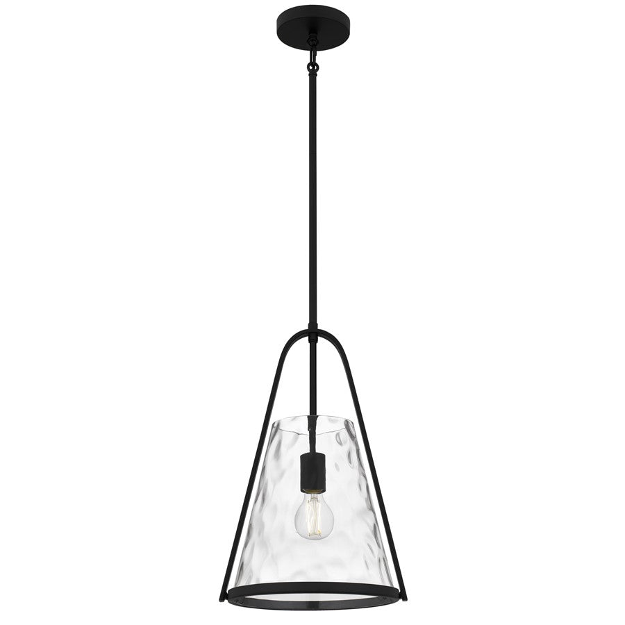 Quoizel Briley 1-Lt Matte Black Mini Pendant, Matte Black - BRIL1511MBK