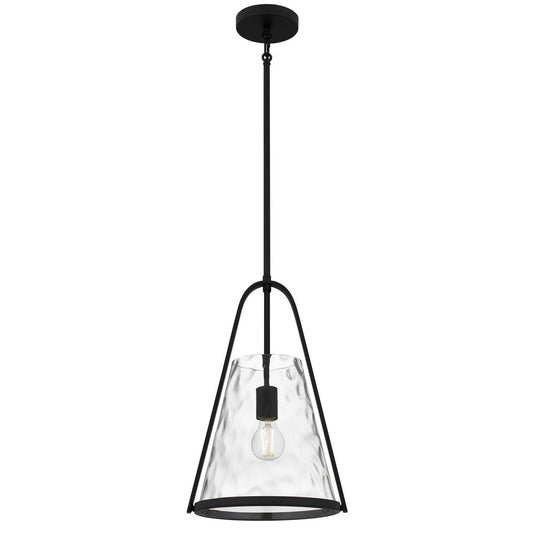 Quoizel Briley 1-Lt Matte Black Mini Pendant, Matte Black - BRIL1511MBK
