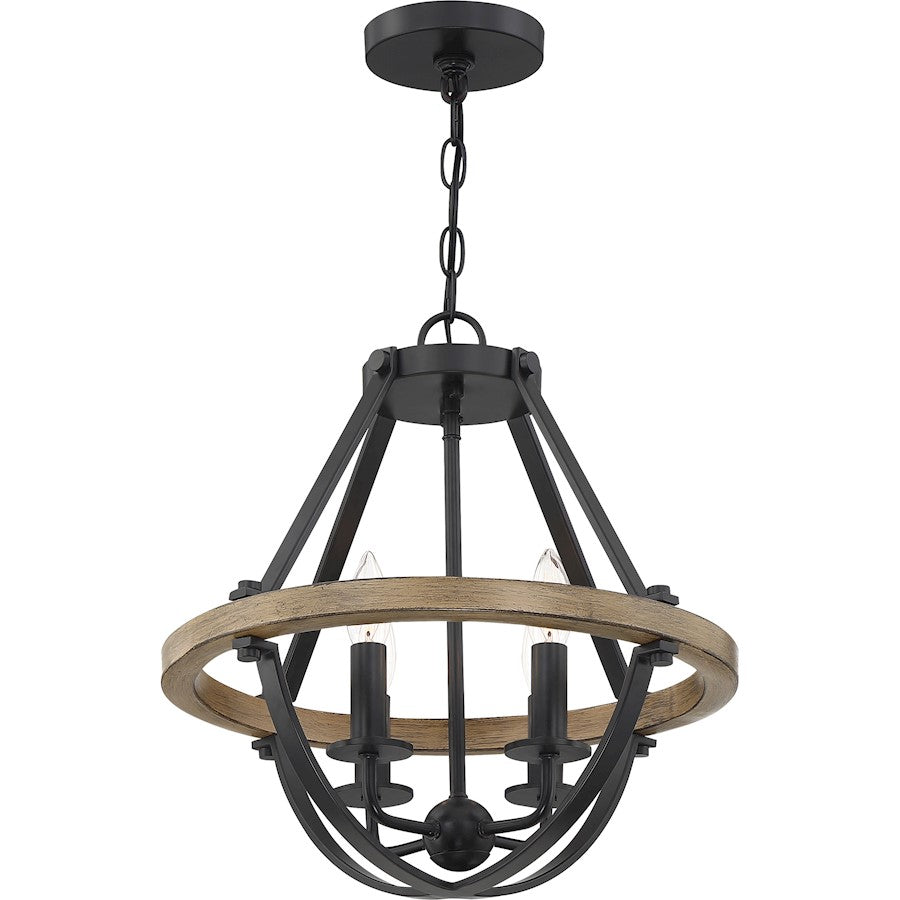 Quoizel Bartlett 4 Light Semi-Flush Mount, Earth Black