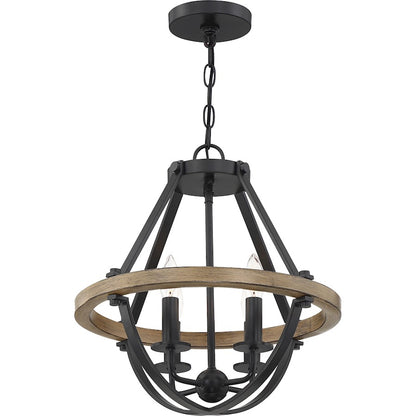 Quoizel Bartlett 4 Light Semi-Flush Mount, Earth Black