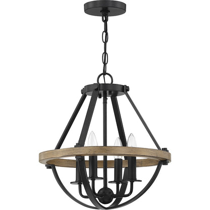 Quoizel Bartlett 4 Light Semi-Flush Mount, Earth Black
