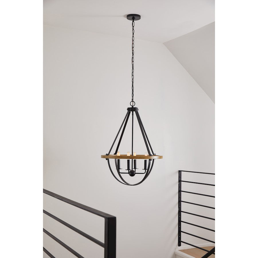 4 Light Pendant, Earth Black