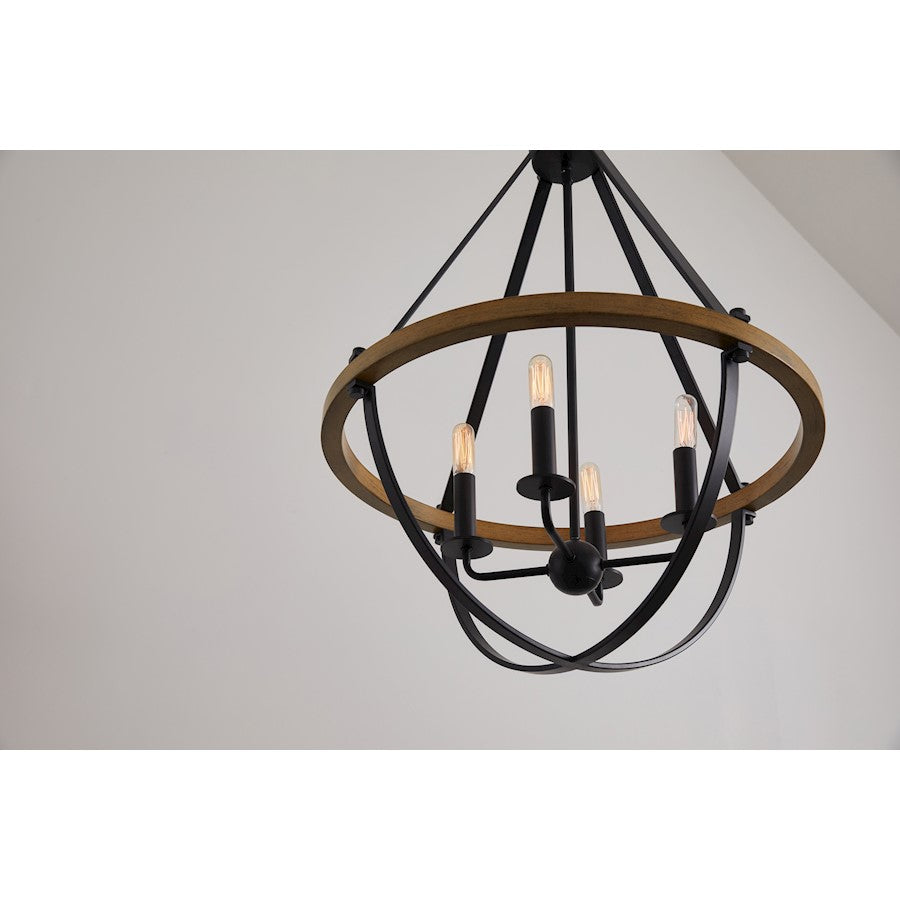 4 Light Pendant, Earth Black