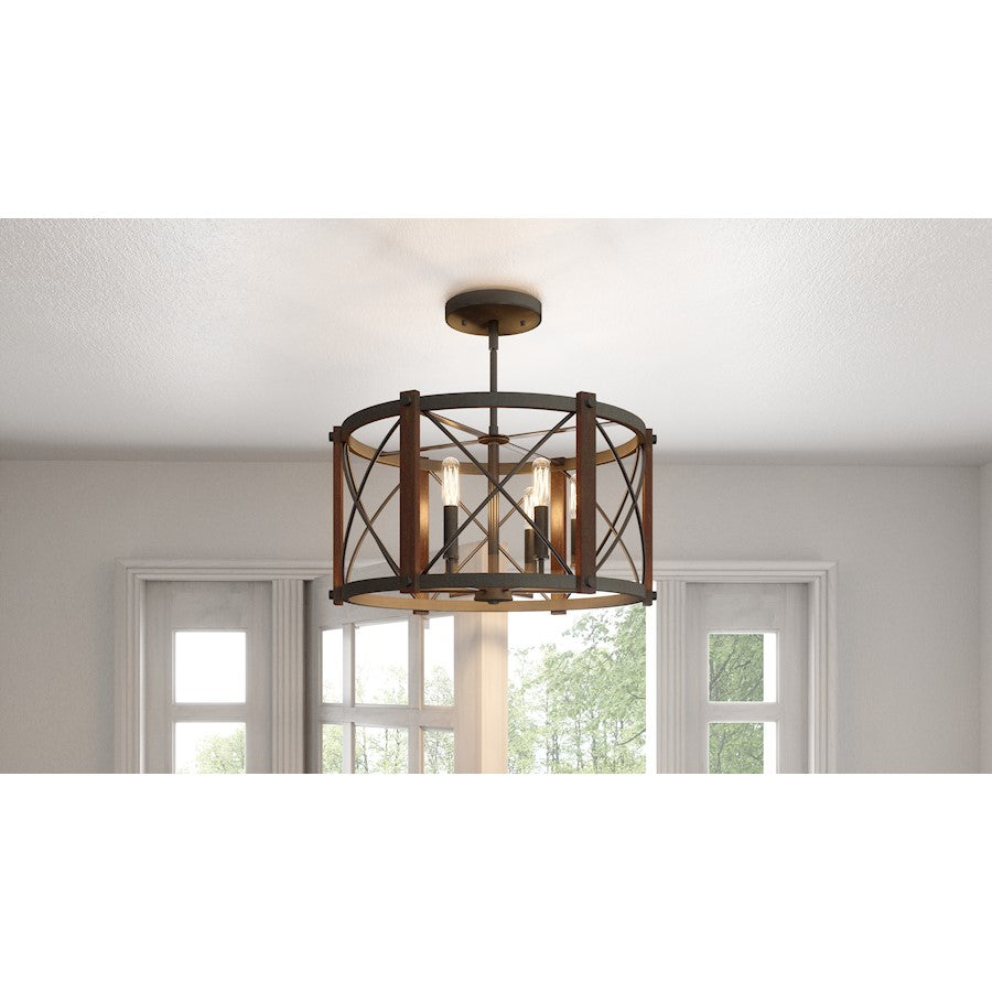 Quoizel Baron 6 Light Semi-Flush Mount