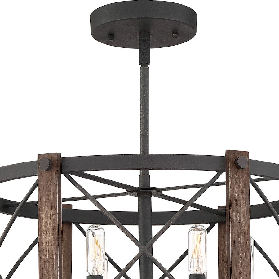 Quoizel Baron 6 Light Semi-Flush Mount