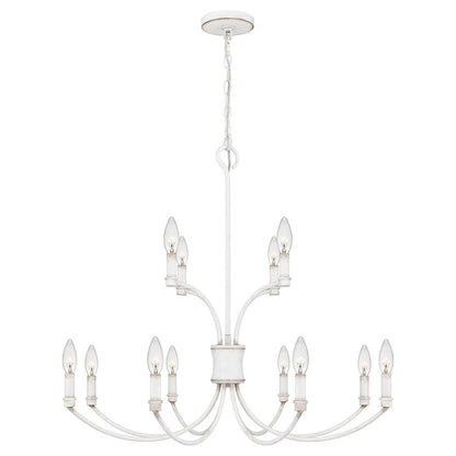 Quoizel Briar 12 Light Chandelier, Antique White