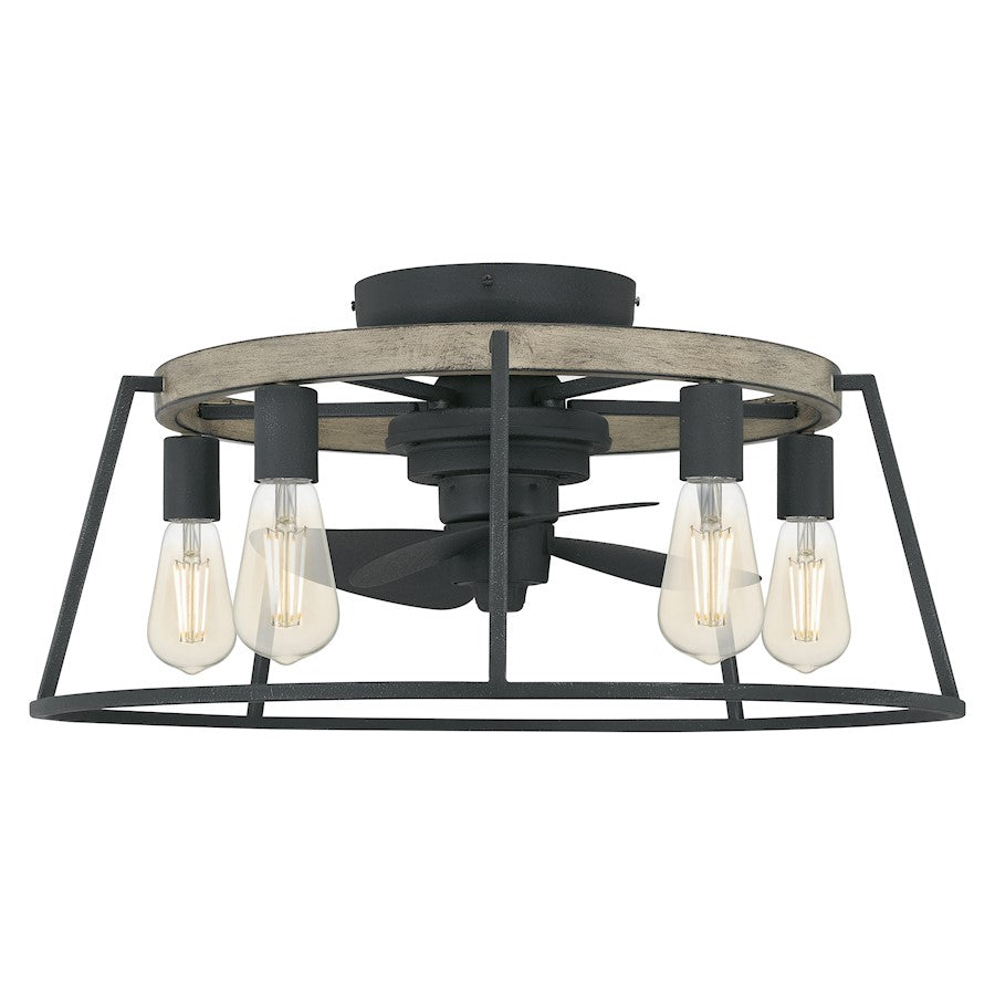 Quoizel Brockton 5 Light Fandelier, Grey Ash