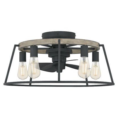 Quoizel Brockton 5 Light Fandelier, Grey Ash