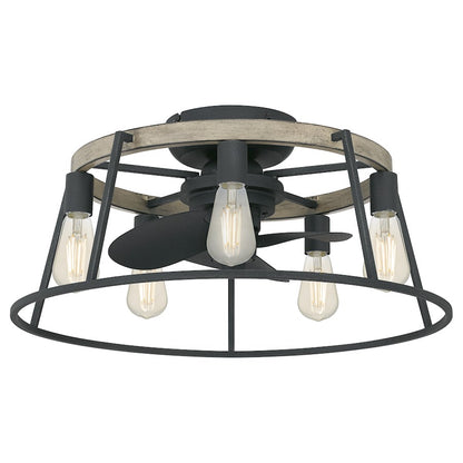 Quoizel Brockton 5 Light Fandelier, Grey Ash