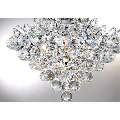 Clear Crystal Pendant, Polished Chrome