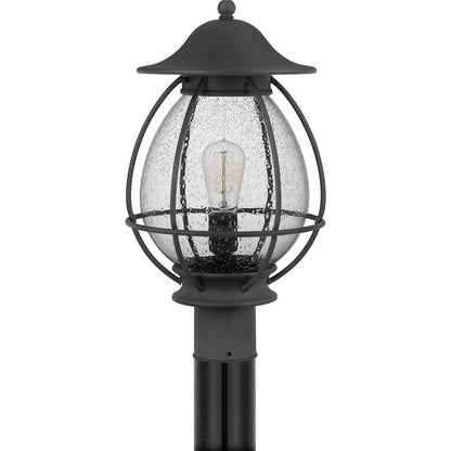 Quoizel Boston 1 Light Outdoor Post Lantern, Mottled Black