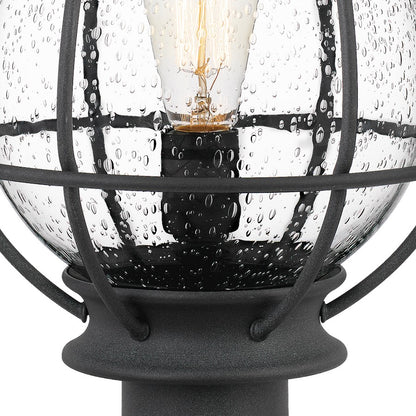 Quoizel Boston 1 Light Outdoor Post Lantern, Mottled Black