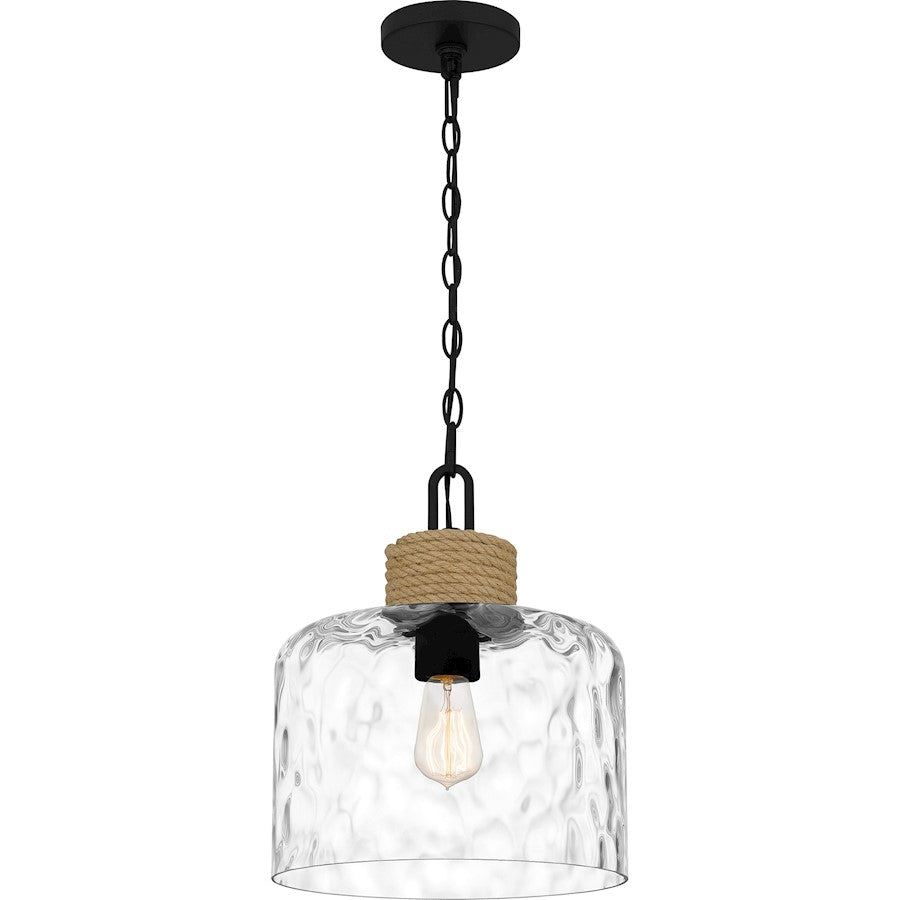 1 Light Mini Pendant, Matte Black
