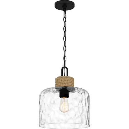 1 Light Mini Pendant, Matte Black