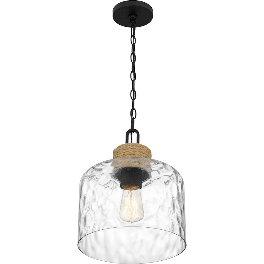 1 Light Mini Pendant, Matte Black