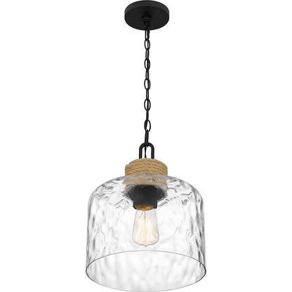 1 Light Mini Pendant, Matte Black