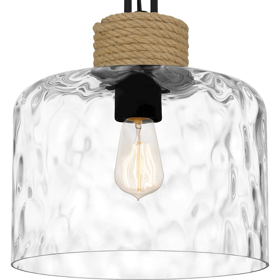 1 Light Mini Pendant, Matte Black