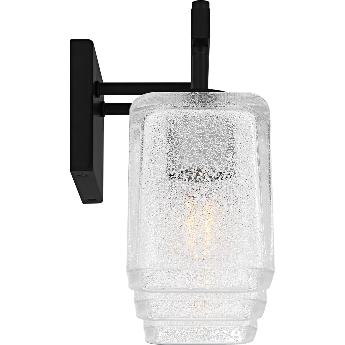 Quoizel Brenthouse 22in 3-Light Vanity Light | Modern Matte Black and Clear Glass | Bathroom Vanity & Powder Room | Model BTH8622MBK